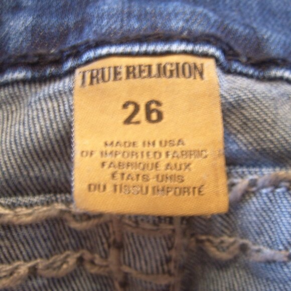 Like New Excellent Condition True Religion Women Super T Jeans sz 26 Made in USA - Picture 3 of 4